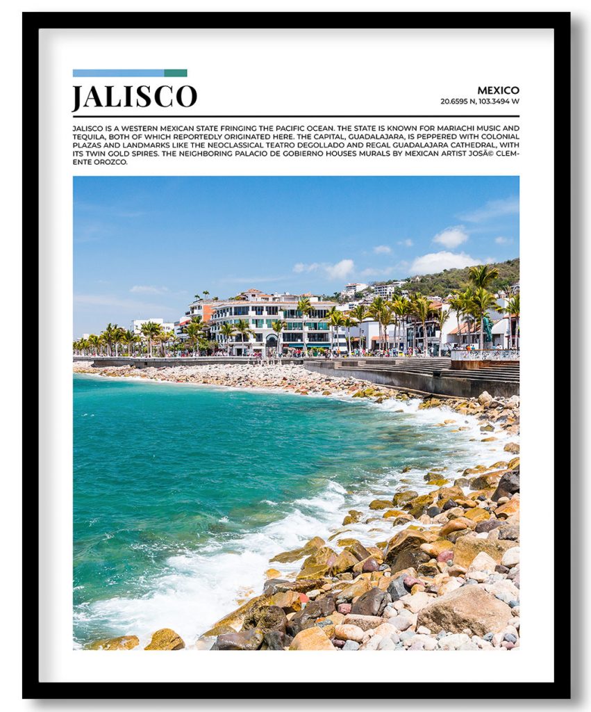 Jalisco, Mexico pantone poster
