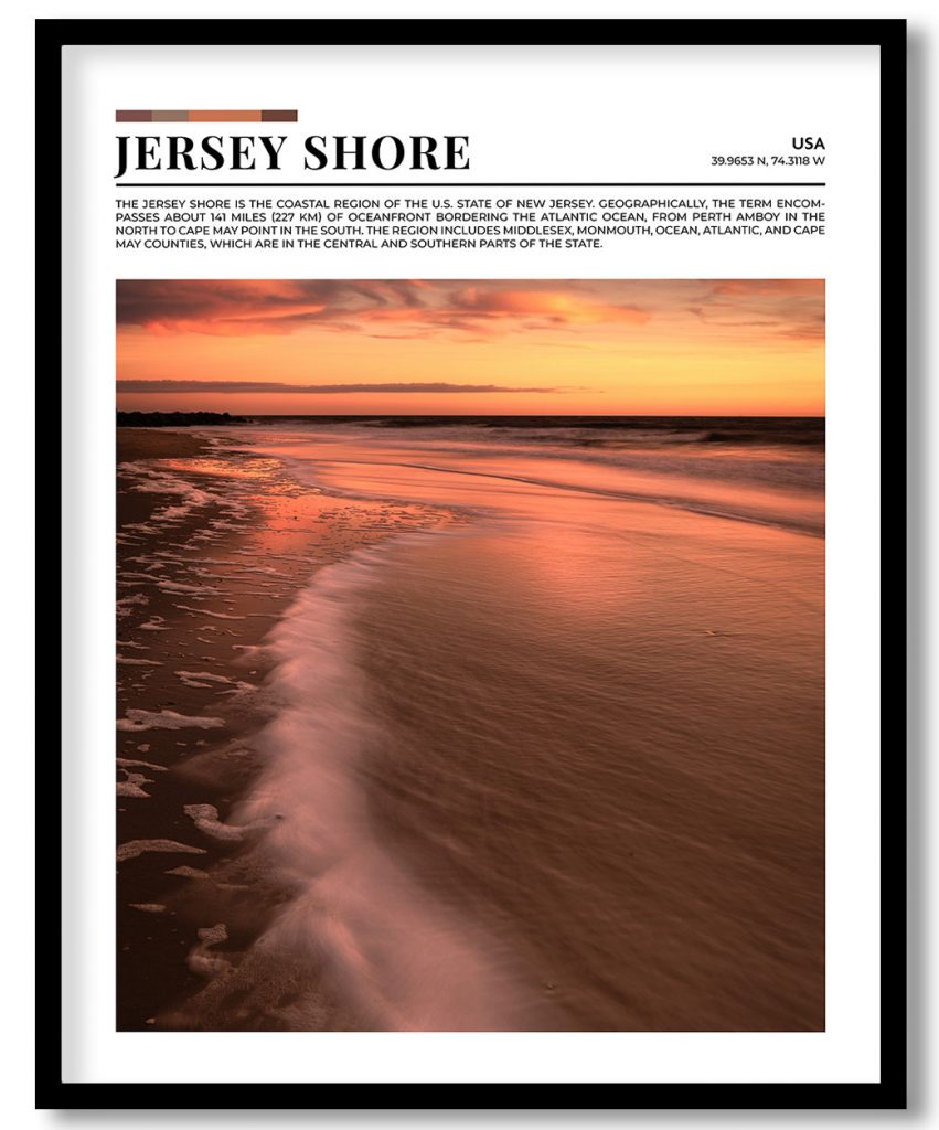 Jersey Shore, USA pantone poster