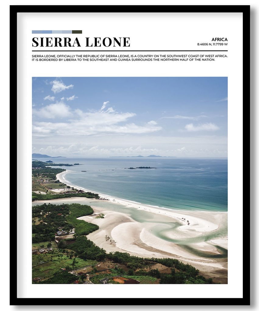 Sierra Leone, Africa pantone poster