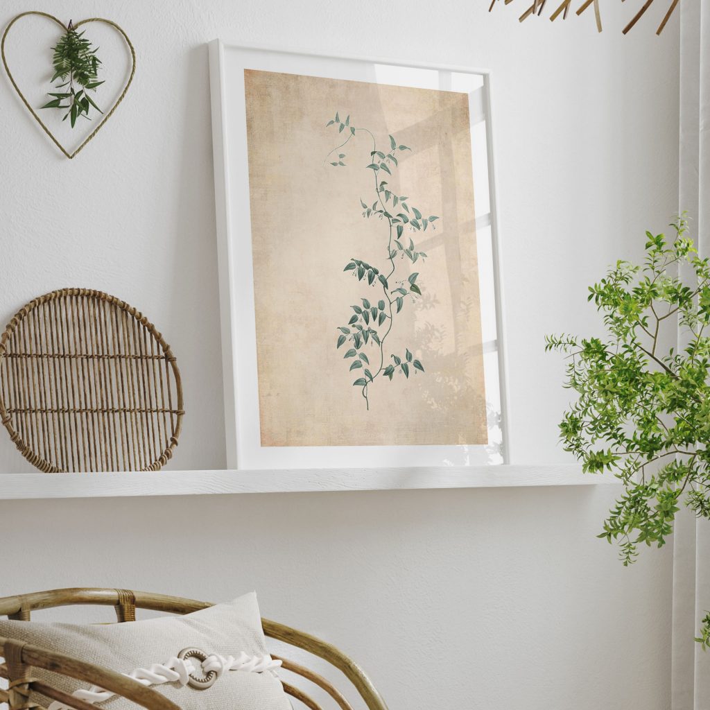 Botanical Vine with Flowers – Wall Painting