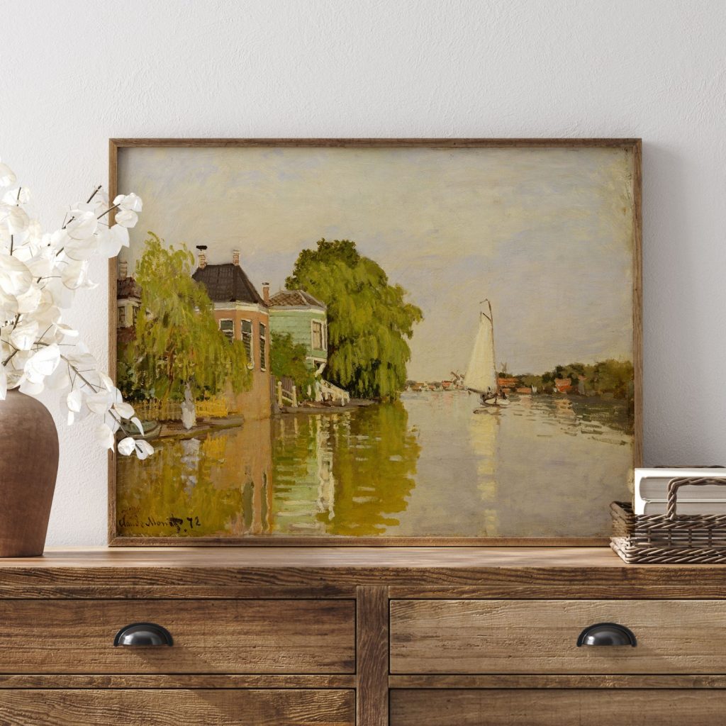 Houses on the Achterzaan by Claude Monet