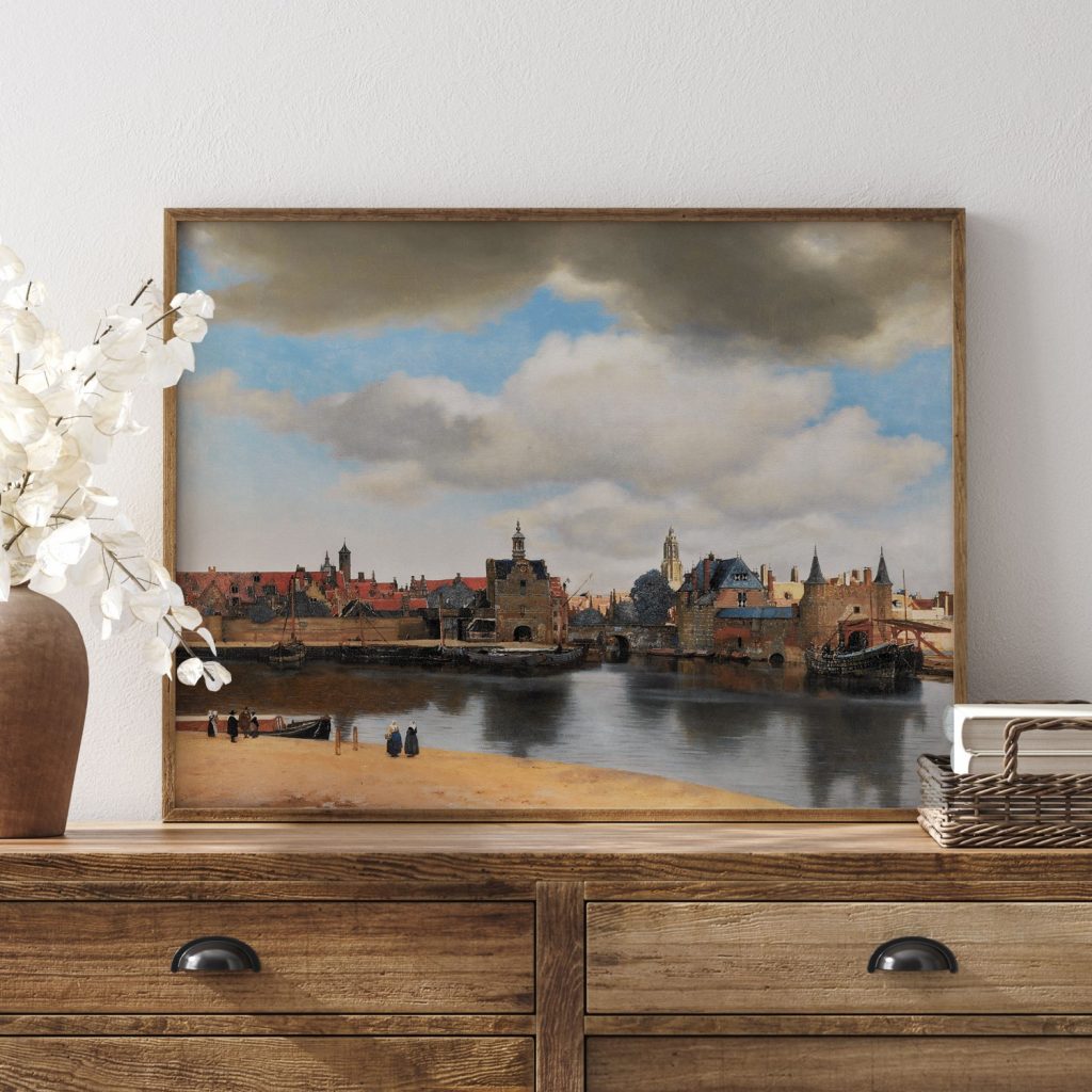 Vermeer view of delft by Johannes vermeer