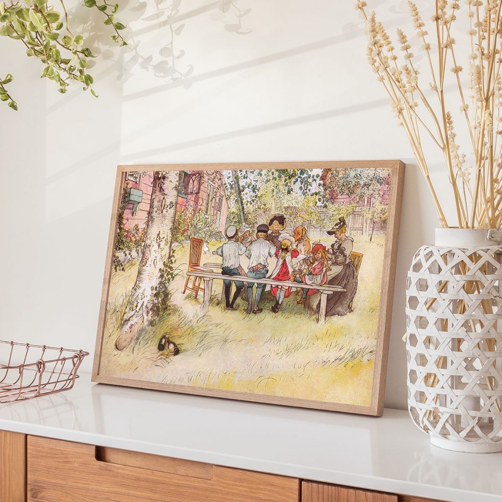 Breakfast under the big birch by Carl Larsson (1895)