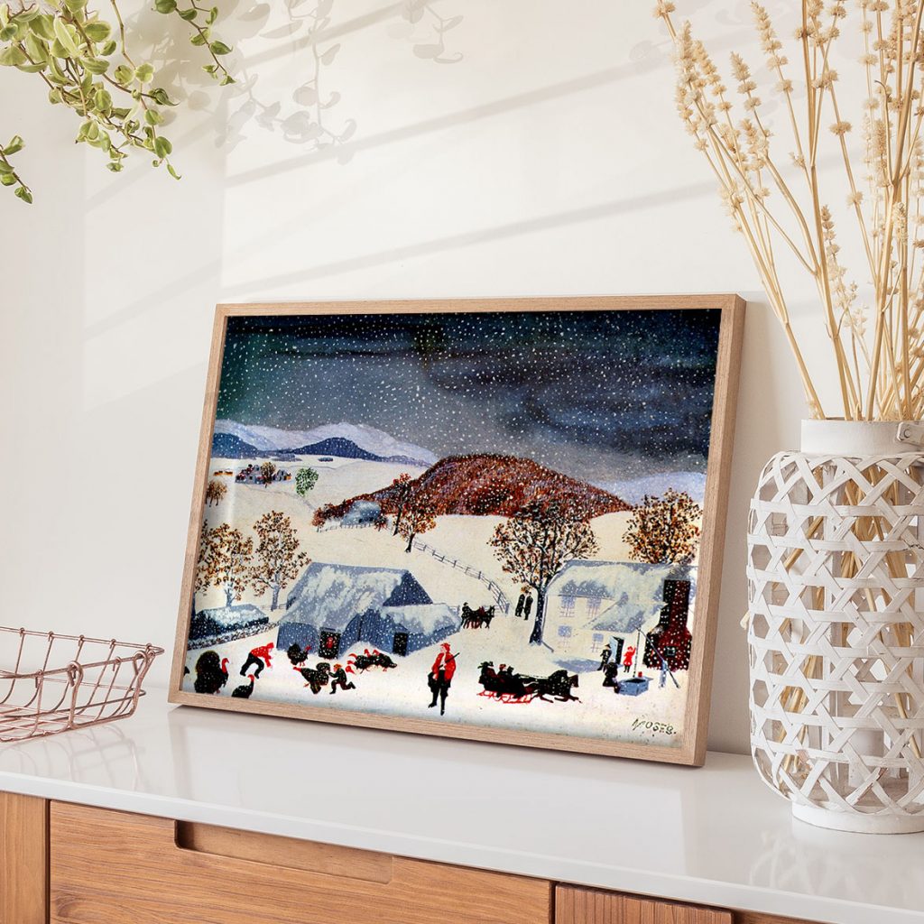 Catching the thanksgiving turkey by Grandma Moses (1943)