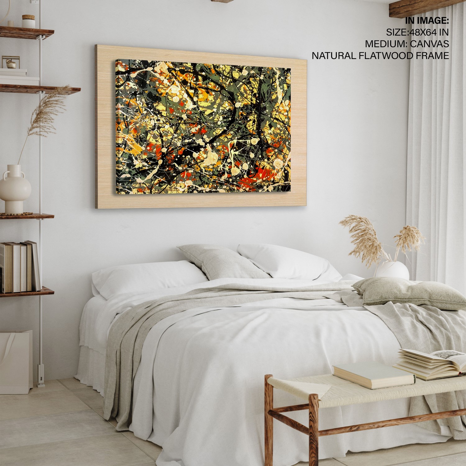 Number 8 detail by Jackson Pollock (1949) - Wall Art Decor