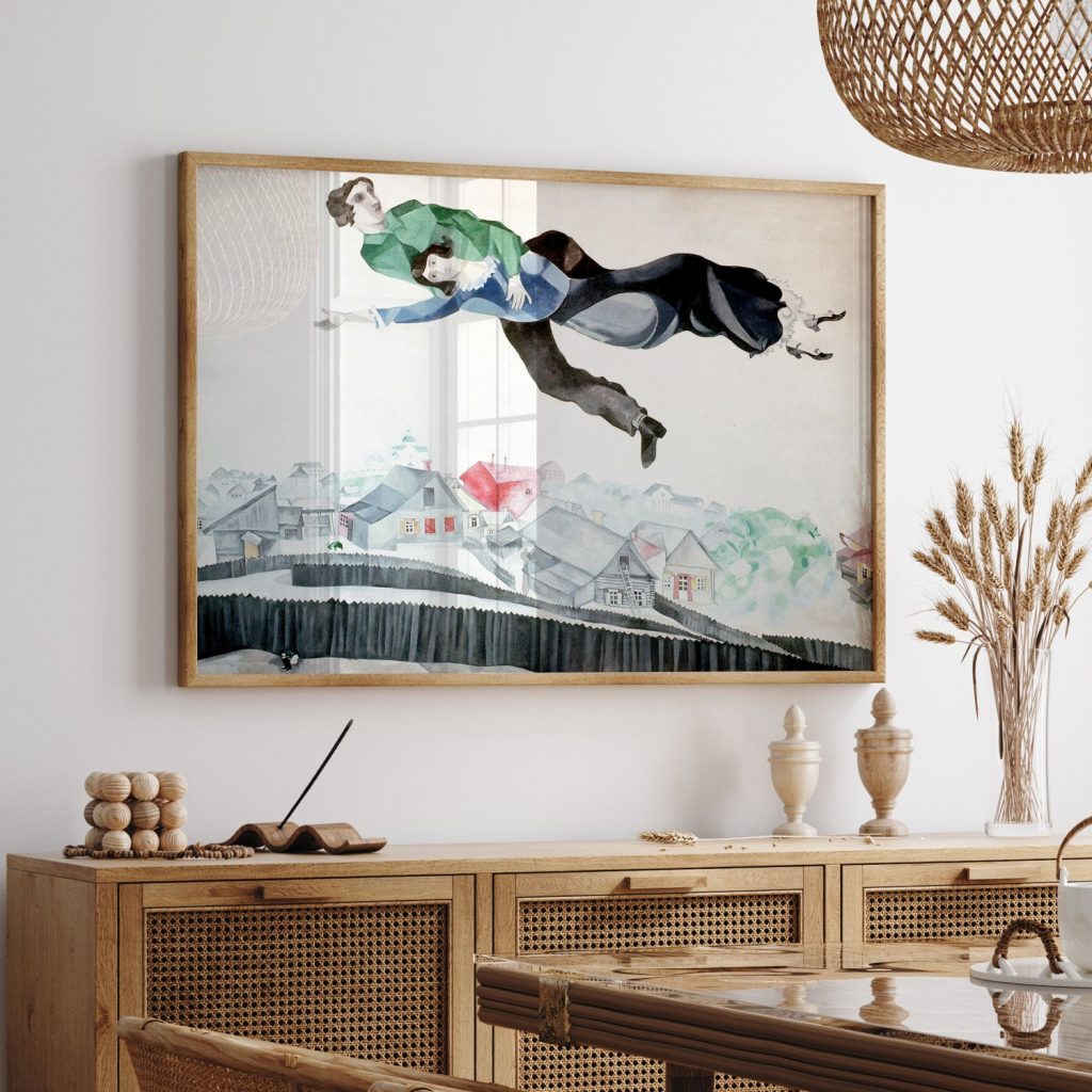 Framed Art | Over the town by Marc Chagall (1918) | 50+ Frame