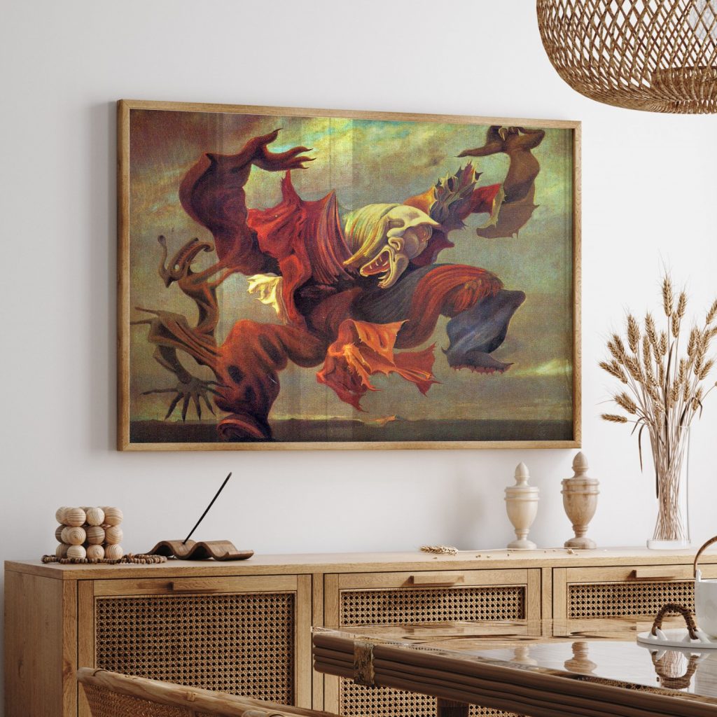 The angel of the home or the triumph of surrealism by Max Ernst (1937)