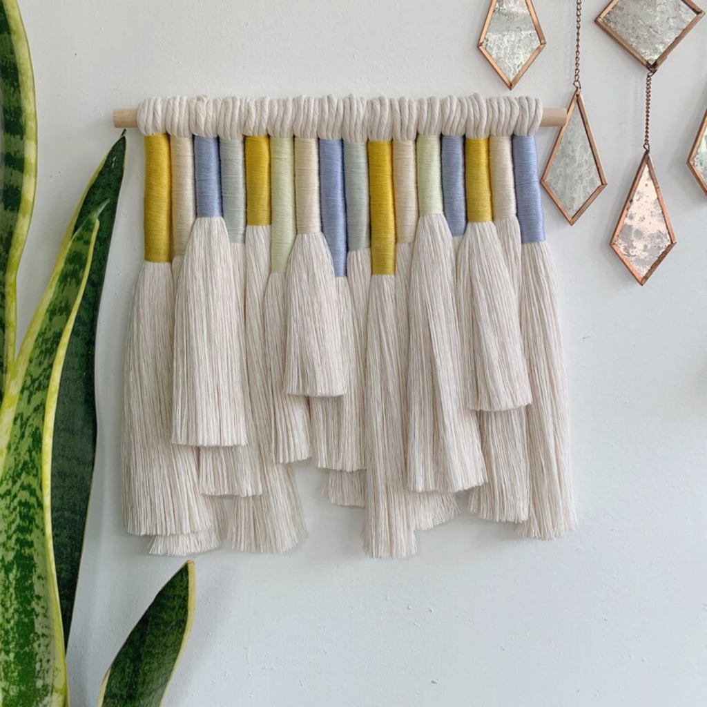 Aesthetic Macrame Fiber Wall Hanging