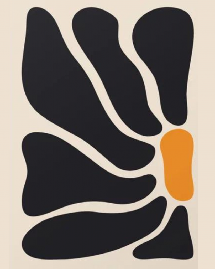 Abstract Blossom Black