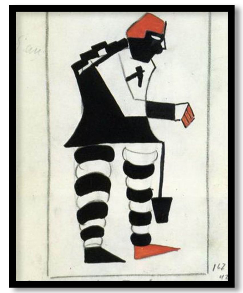 Costume for Victory over the Sun An Attentive Labourer by Kazimir Malevich (1913)