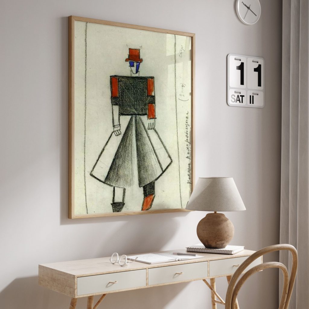 Costume for Victory over the Sun Funeral Performer by Kazimir Malevich (1913)