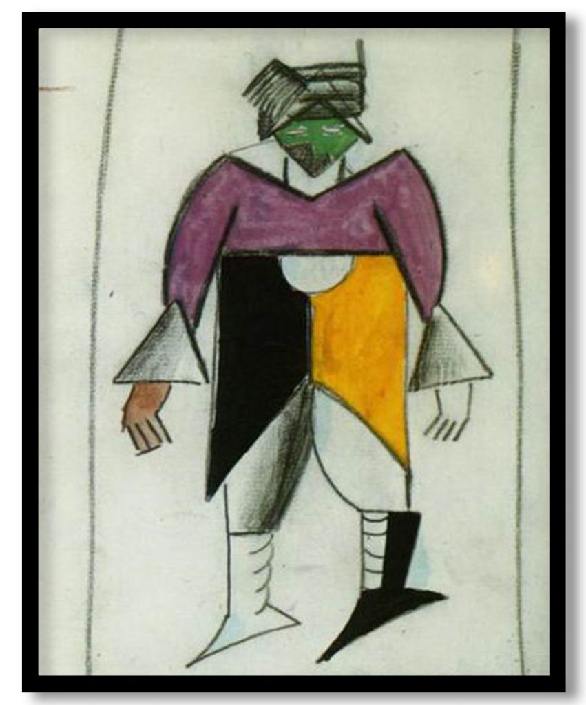 Costume for Victory over the Sun The New Man by Kazimir Malevich (1913)