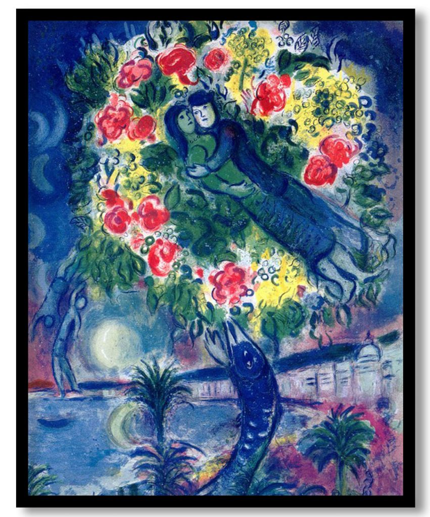 Couple and Fish by Marc Chagall (1964)