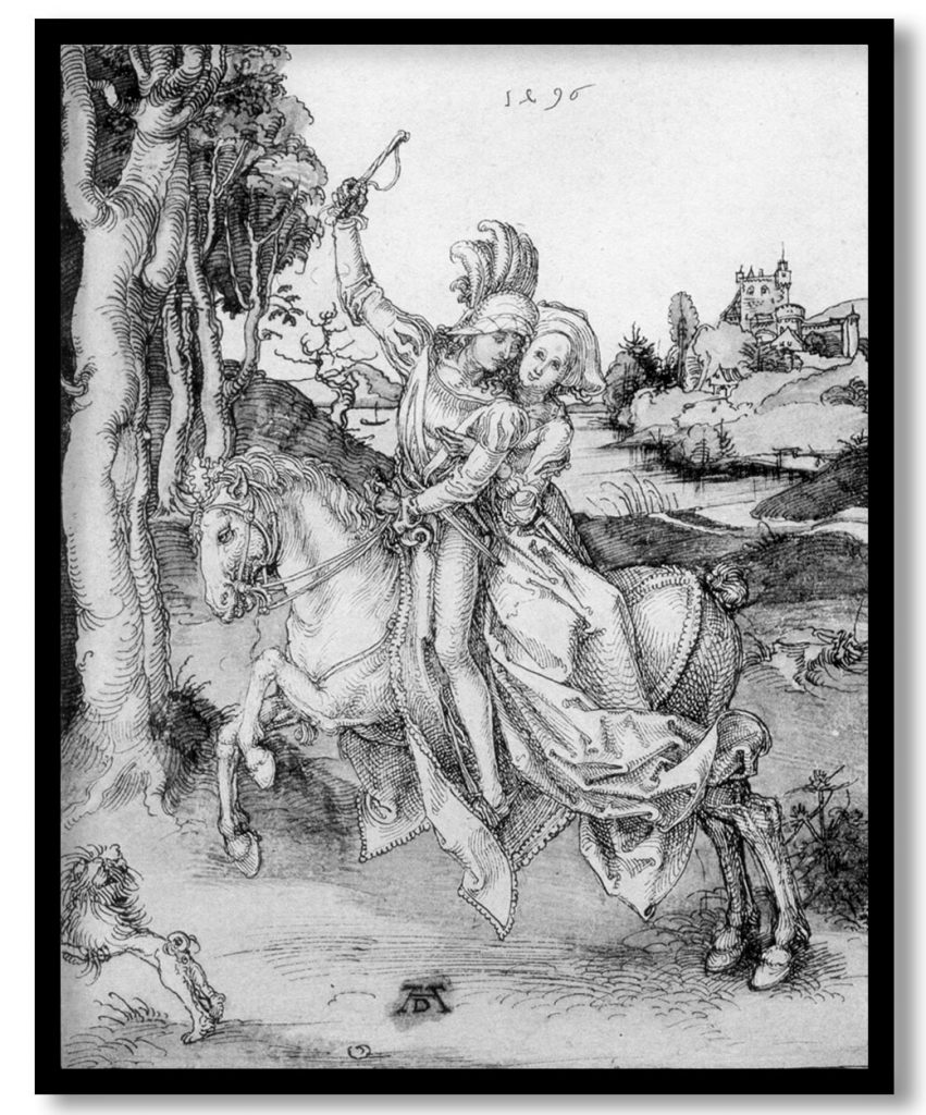 Couple on Horseback by Albrecht Durer (1496)