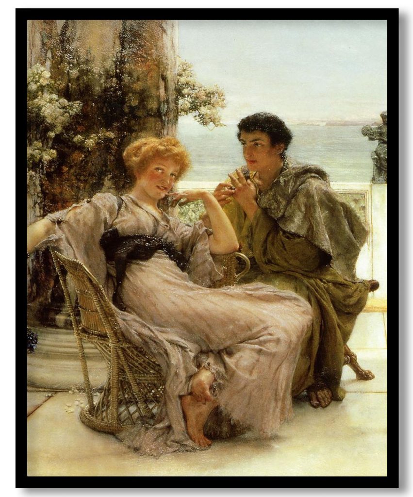 Courtship the Proposal by Sir Lawrence Alma Tadema (1892)