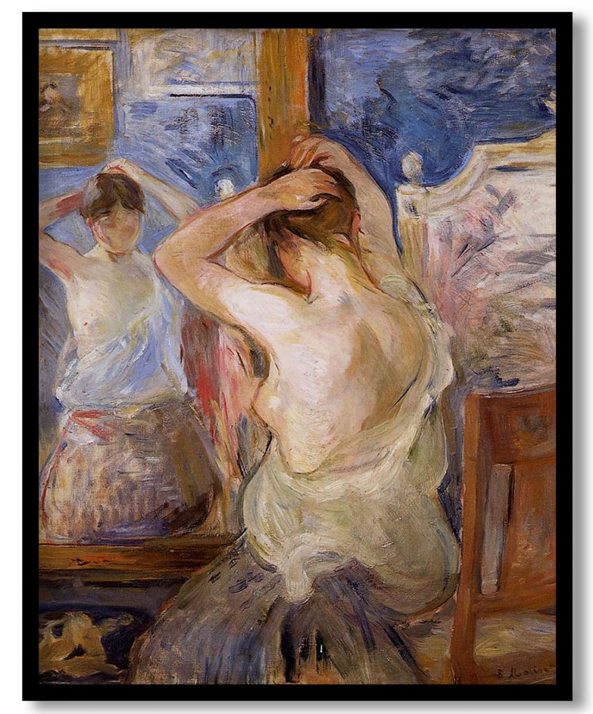 Before the Mirror by Berthe Morisot (1890)