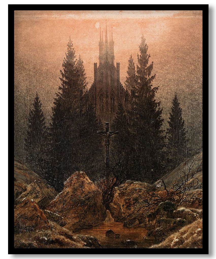 Cross and Church in the Mountains by Caspar David Friedrich (1812)