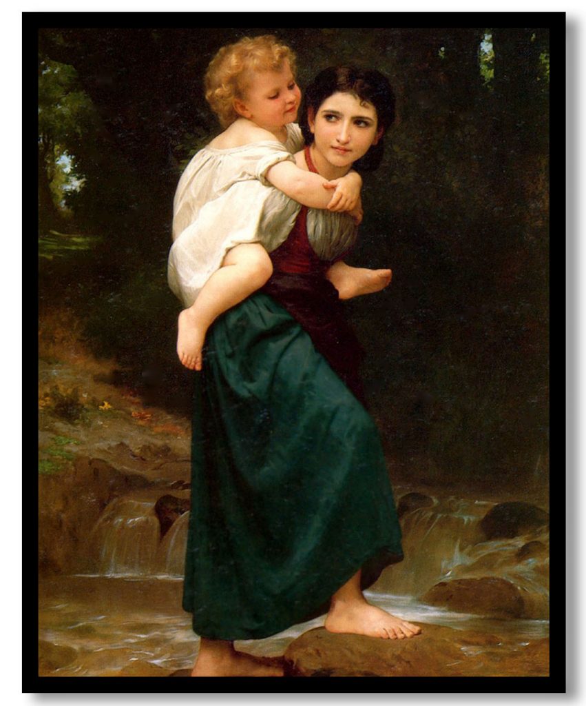 Crossing the Stream by William Adolphe Bouguereau (1903)