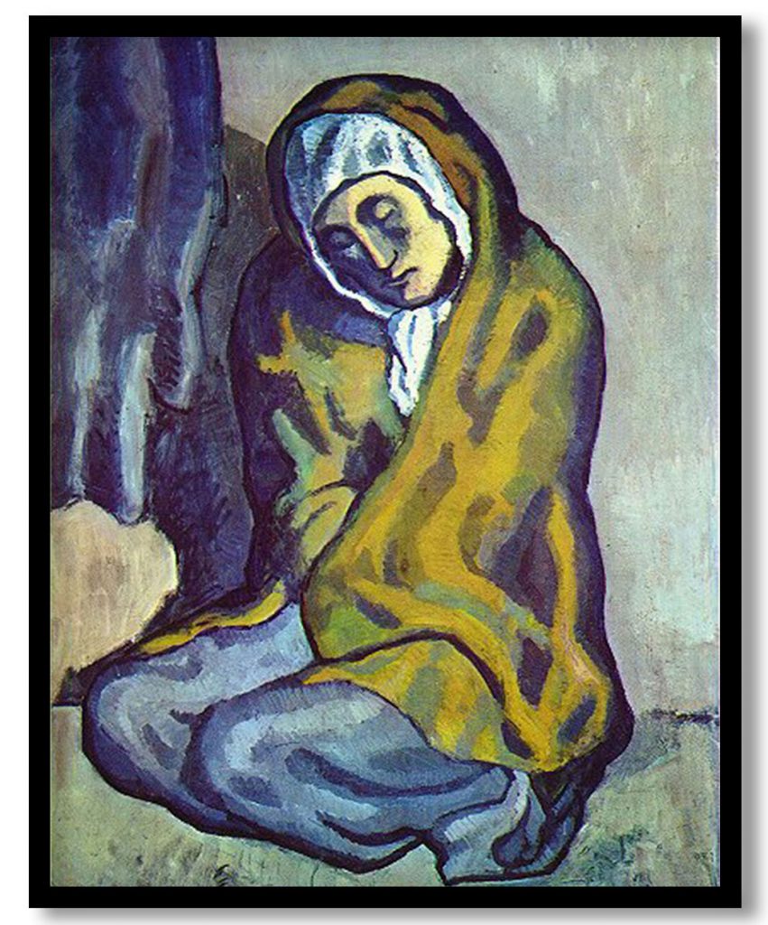 Crouching beggar by Pablo Picasso (1902)