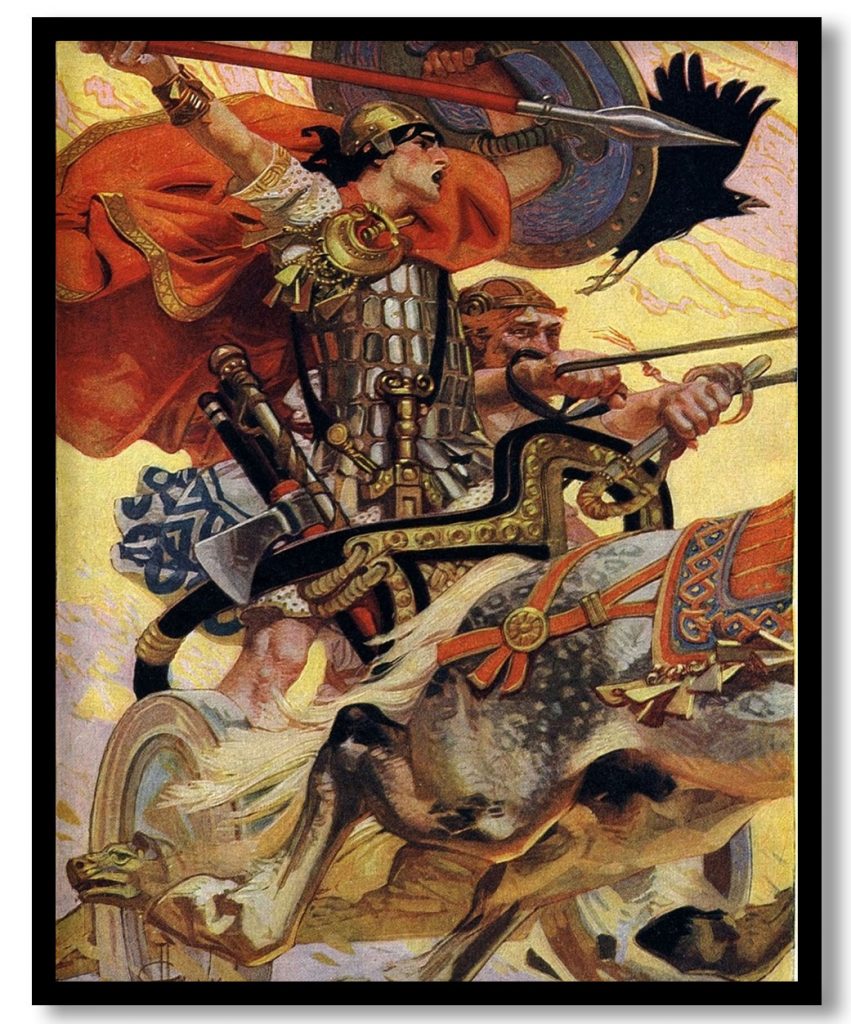 Cú Chulainn Riding His Chariot into Battle by J. C copy (Date Unknown)