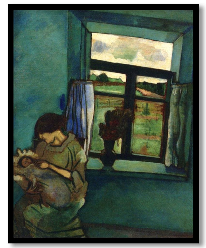 Bella and Ida by the Window by Marc Chagall (1916)