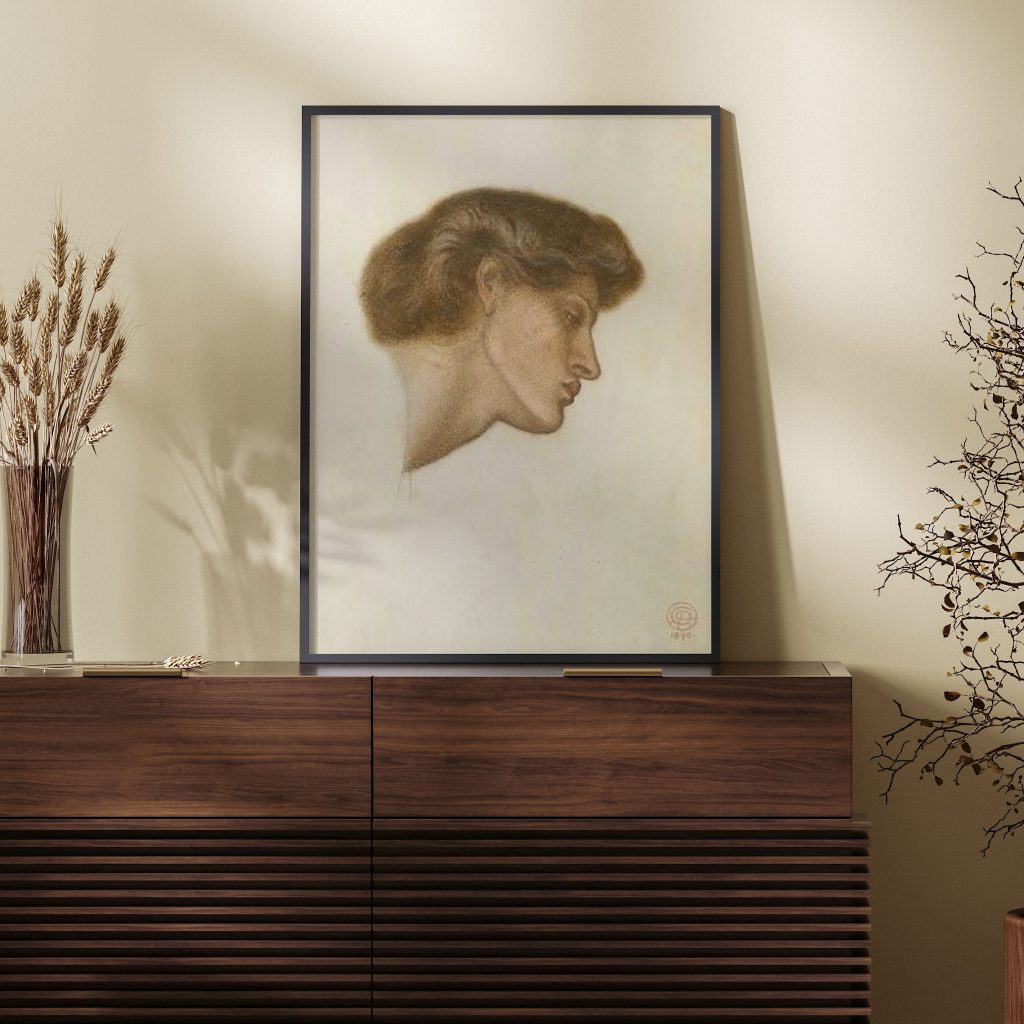 Dante`s Dream at the Time of the Death of Beatrice study by Dante Gabriel Rossetti (1870)