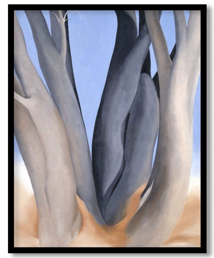 Dark Tree Trunks by Georgia O'Keeffe (Date Unknown)