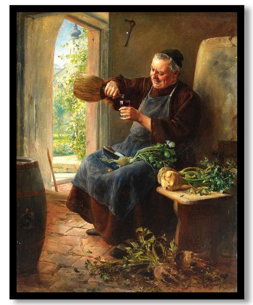 Das Gläschen Zur Starkung by Eduard von Grützner (1880)