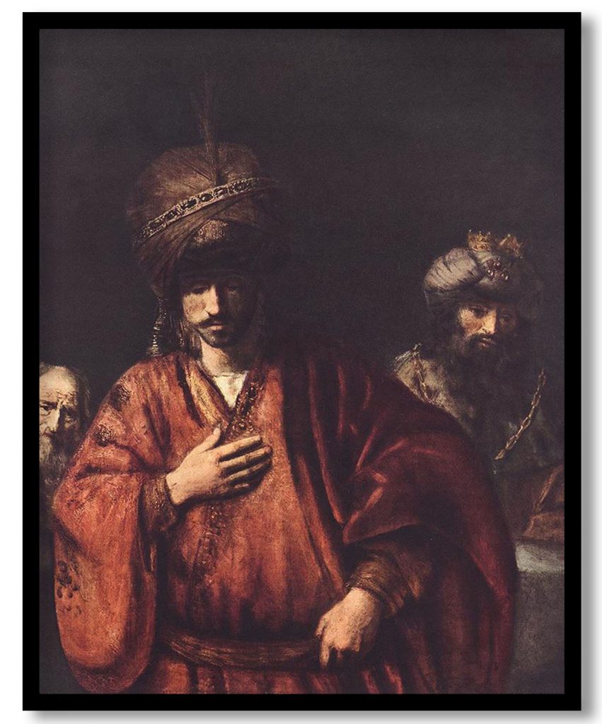 David and Uriah by Rembrandt (1665)