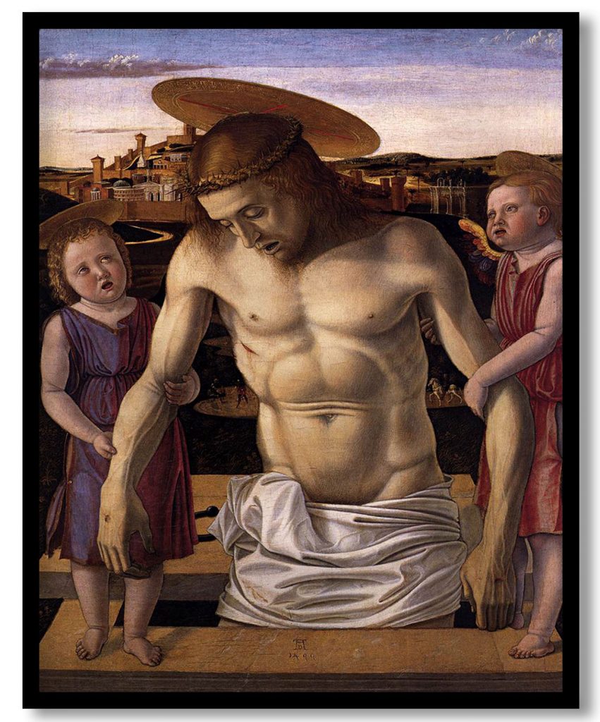 Dead Christ Supported by Two Angels by Giovanni Bellini (1460)