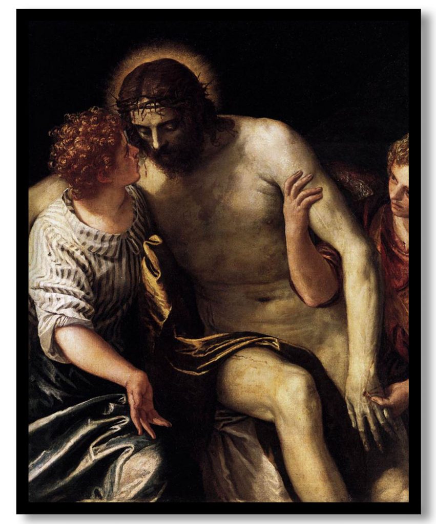 Dead Christ Supported by Two Angels by Paolo Veronese (Date Unknown)