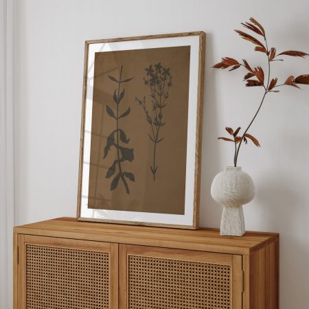 Botanical Two Plant Silhouettes – Wall Decor
