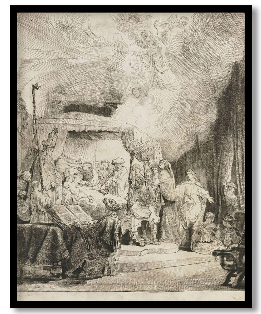 Death of the Virgin by Rembrandt (1639)