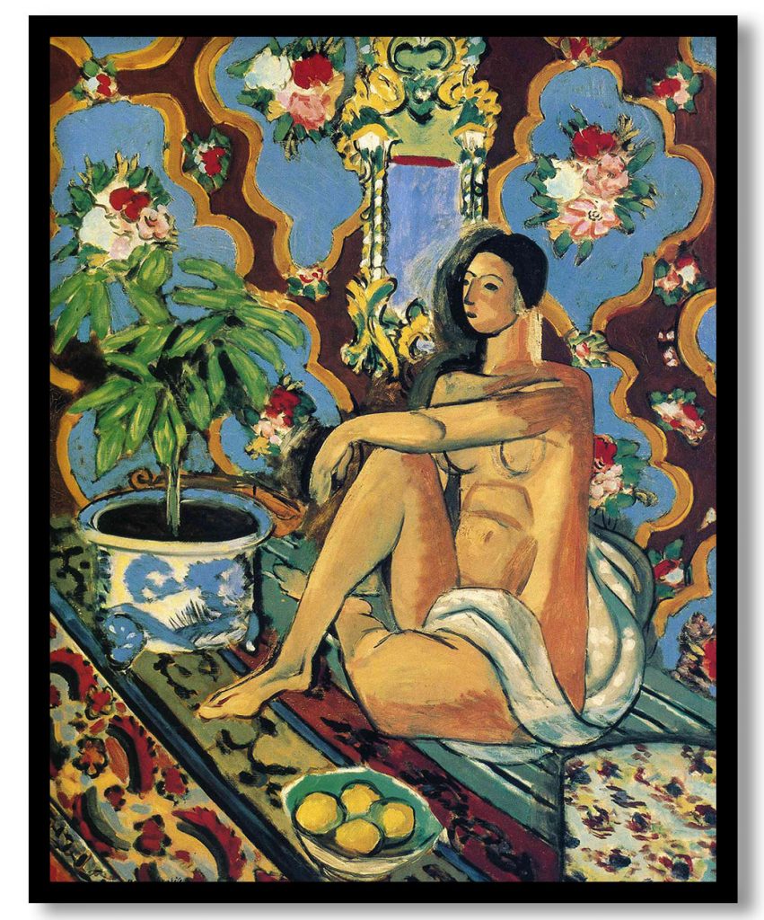 Decorative Figure on an Ornamental Background by Henri Matisse (1925)