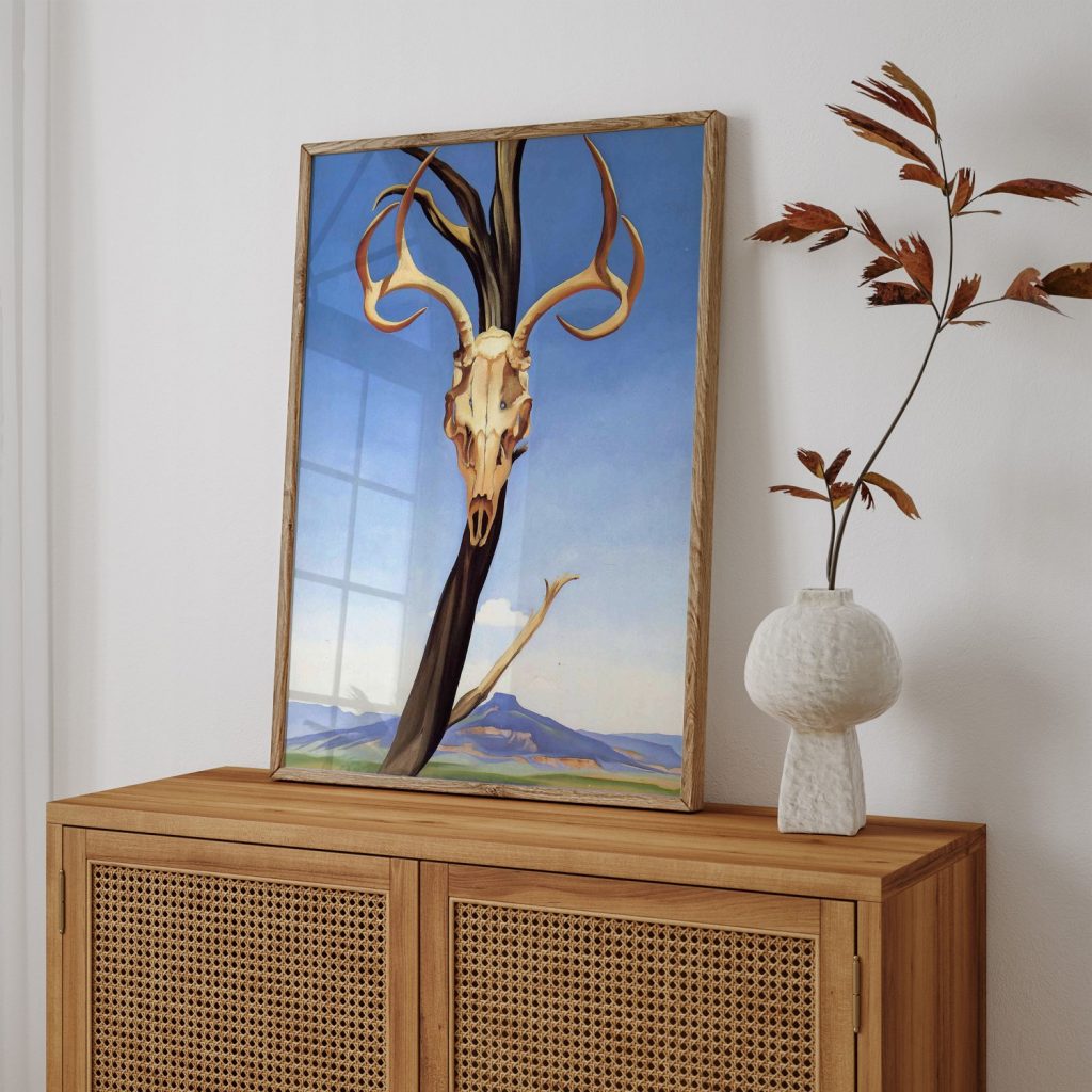 Deers Skull with Pedernal by Georgia O'Keeffe (1936)