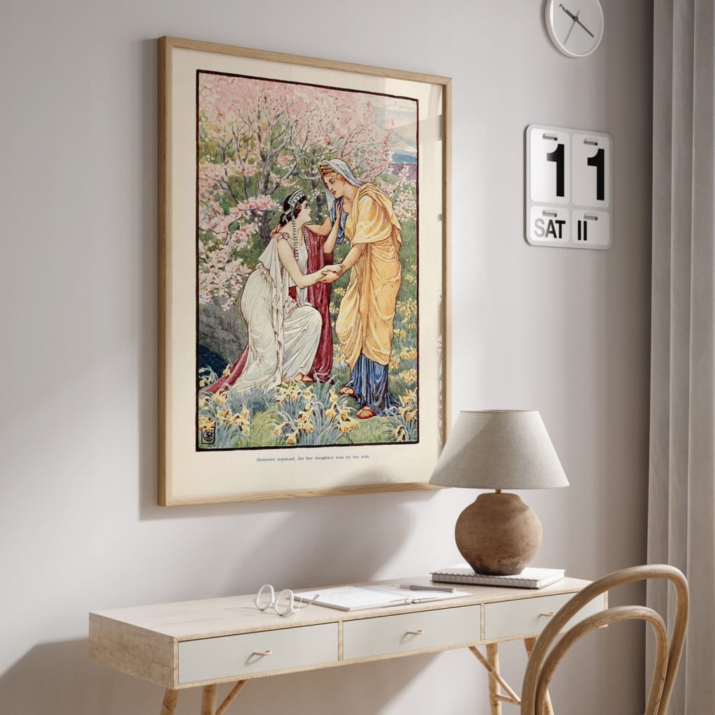Demeter rejoiced, for her daughter was by her side by Walter Crane (Date Unknown)
