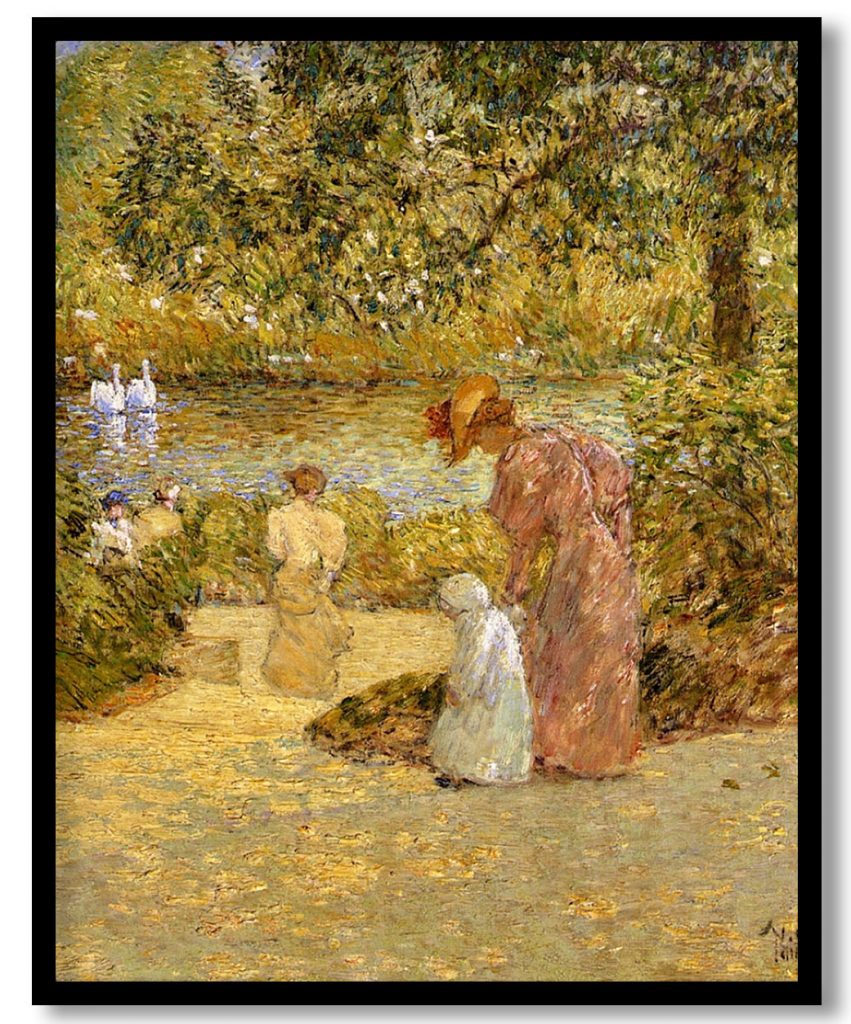 Descending the Steps, Central Park by Childe Hassam (1895)