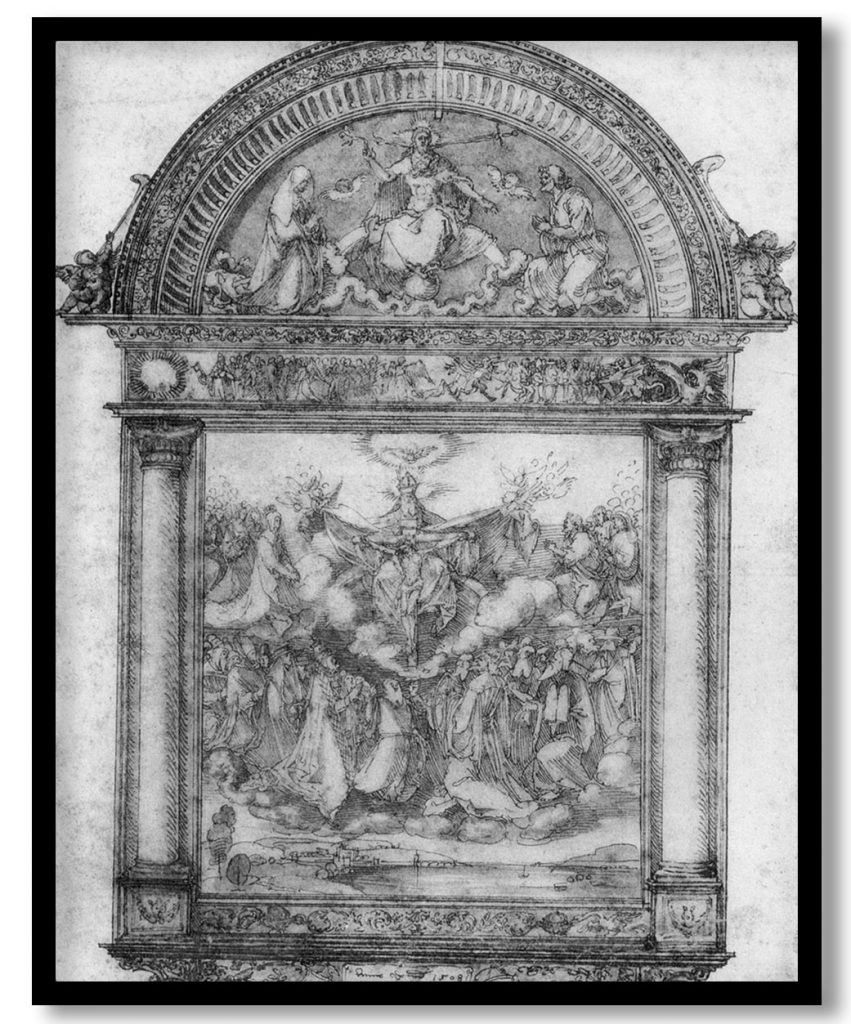 Design for All Saints picture by Albrecht Durer (1508)