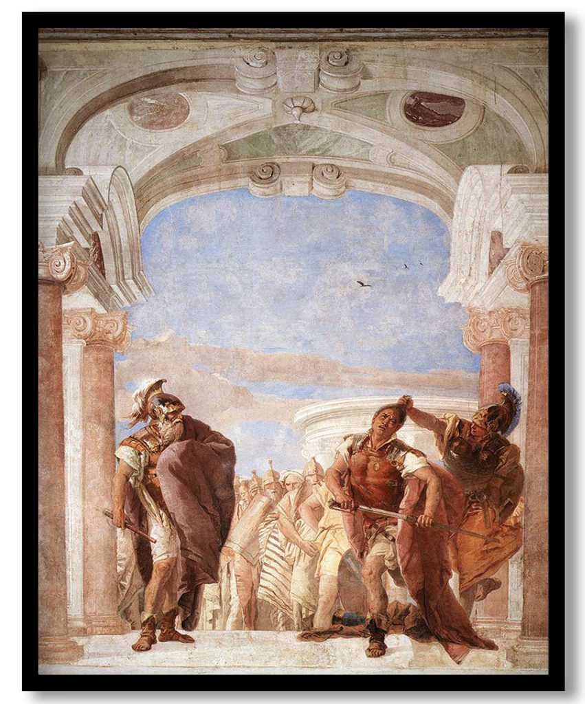 Detail of Agamemnon, from Minerva Restraining Achilles from Killing Agamemnon by Giovanni Battista Tiepolo (1757)