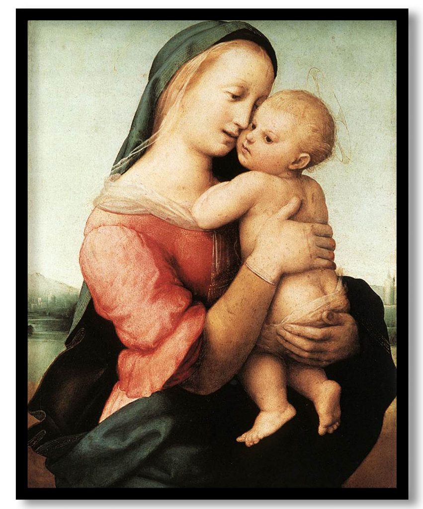 Detail of the Tempi Madonna by Raphael (1508)