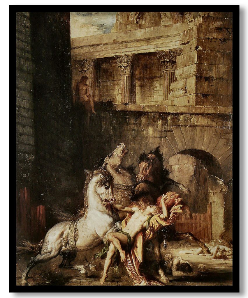 Diomedes Being Eaten by his Horses by Gustave Moreau (1865)