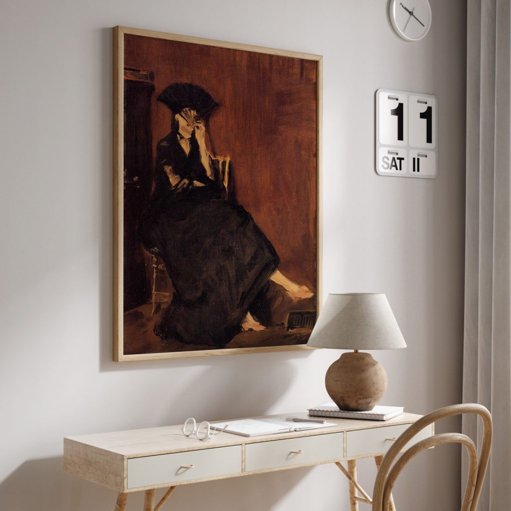 Berthe Morisot with a Fan by Edouard Manet (1872)