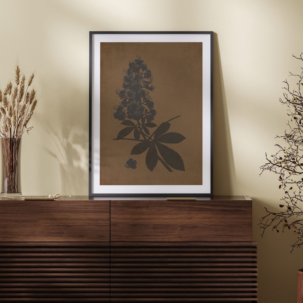 Botanical Flowering Palmate Plant – Wall Hanging