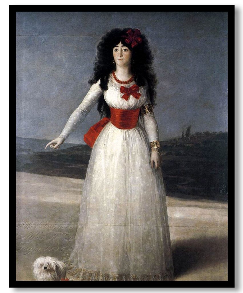 Duchess of Alba, The White Duchess by Francisco Goya (1795)