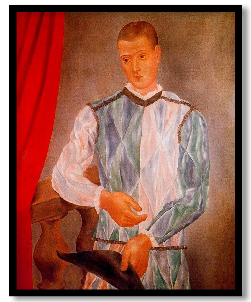 Barselona harlequin by Pablo Picasso (1917)