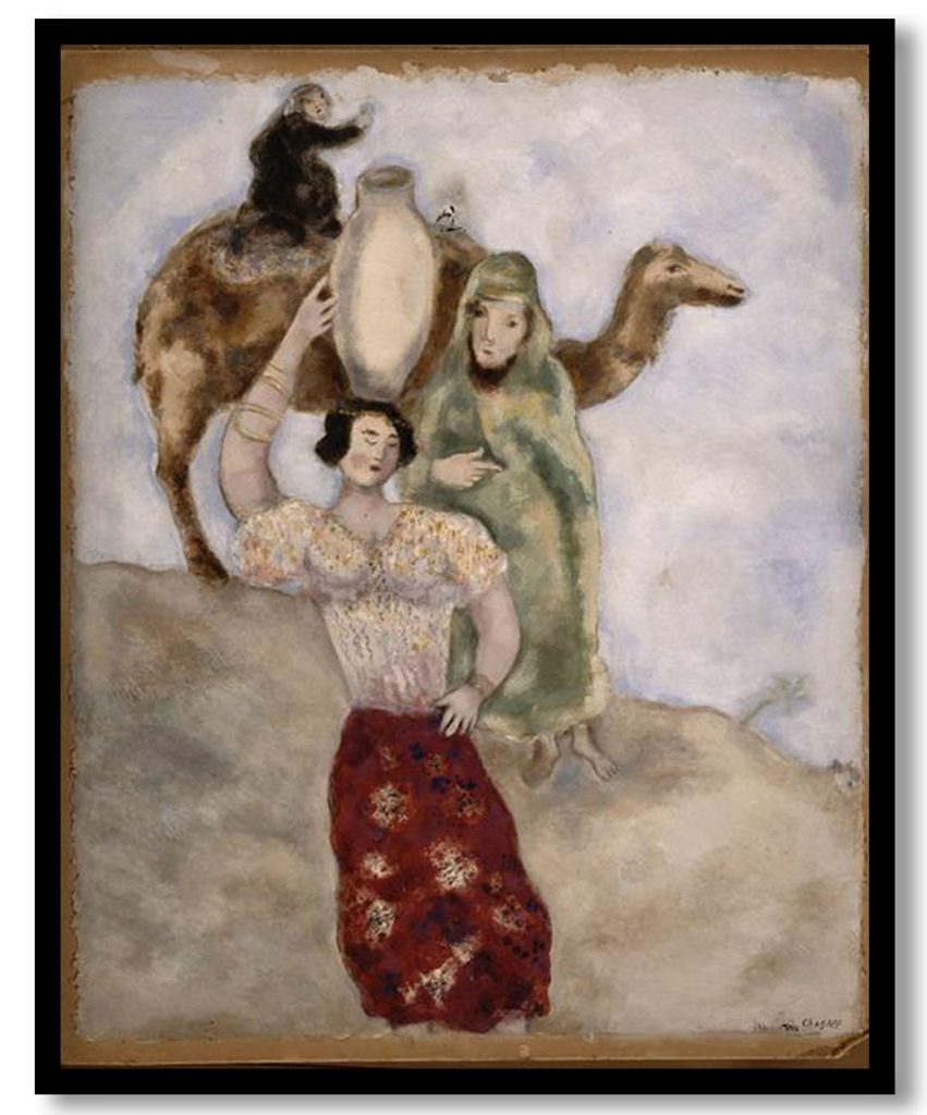 Eliezer and Rebecca by Marc Chagall (1931)