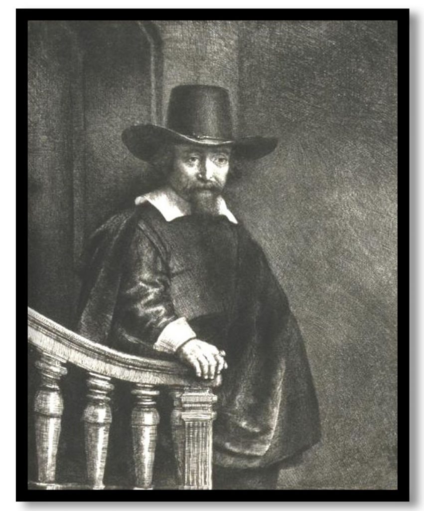 Ephraim Bonus (The Jew with the Banister) by Rembrandt (1647)