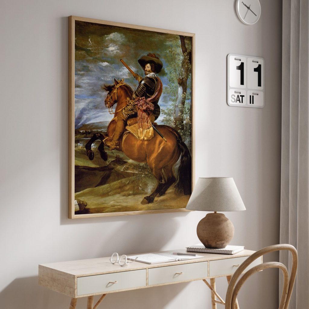 Equestrian Portrait of Don Gaspar de GuzmanCount Duke of Olivares by Diego Velazquez (1634)