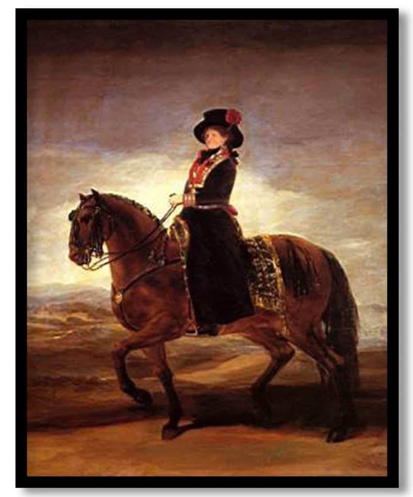 Equestrian portrait of Maria Luisa of Parma by Francisco Goya (1788)
