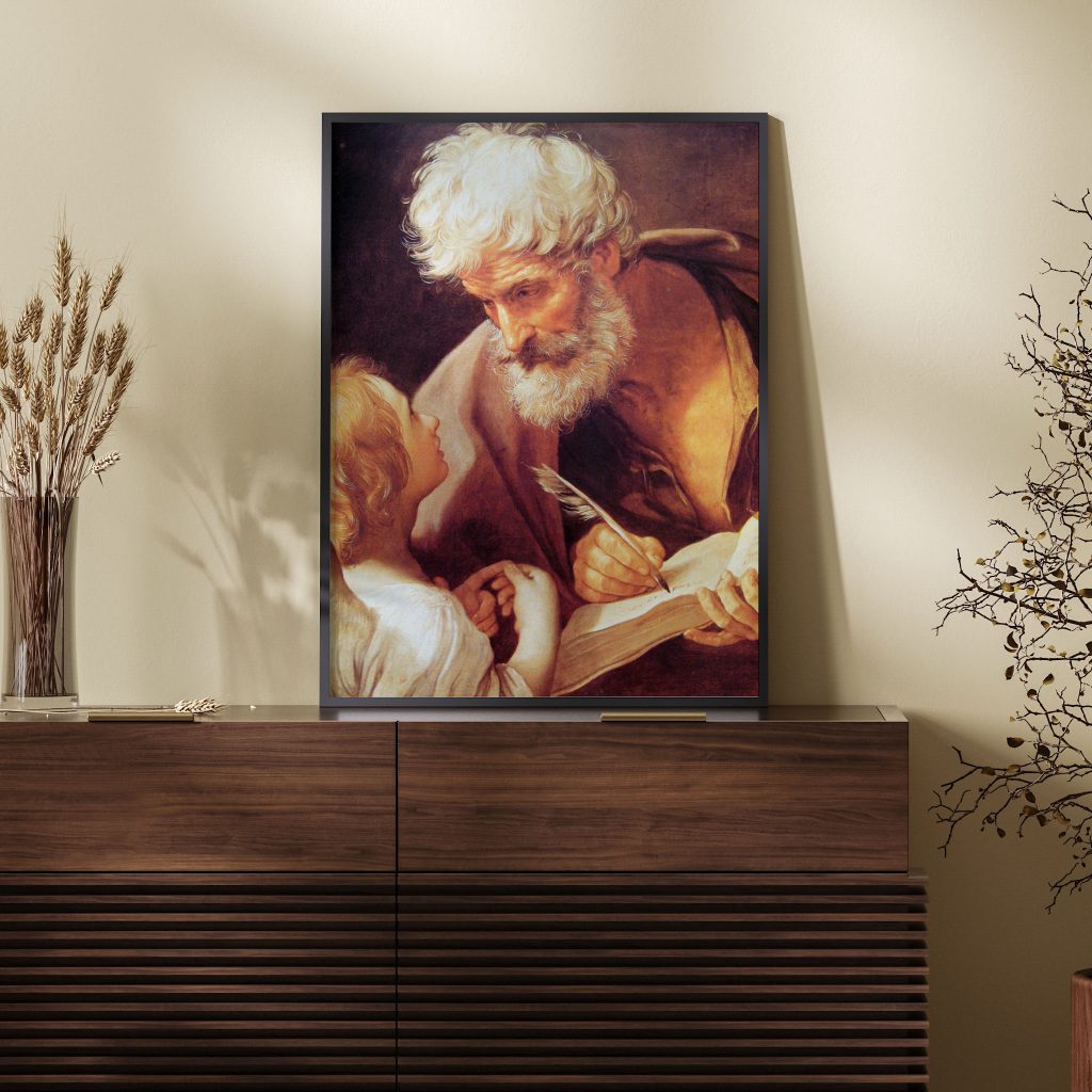 Evangelist St. Matthew and the Angel by Guido Reni (1635-1640)